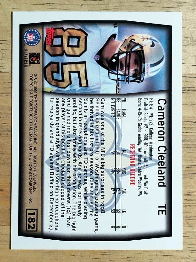 1999 Topps #182 Cam Cleeland