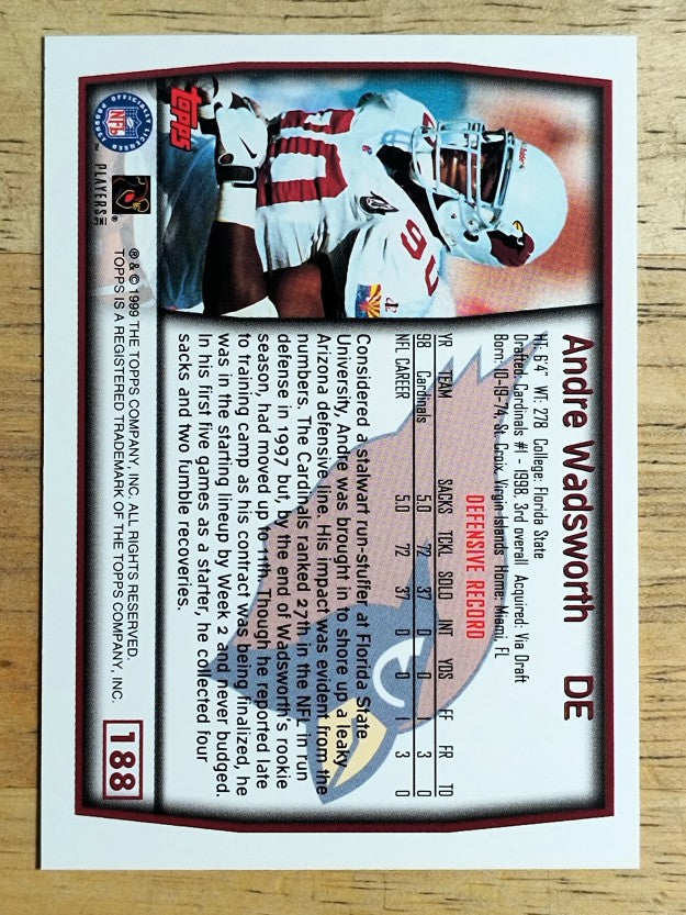 1999 Topps #188 Andre Wadsworth