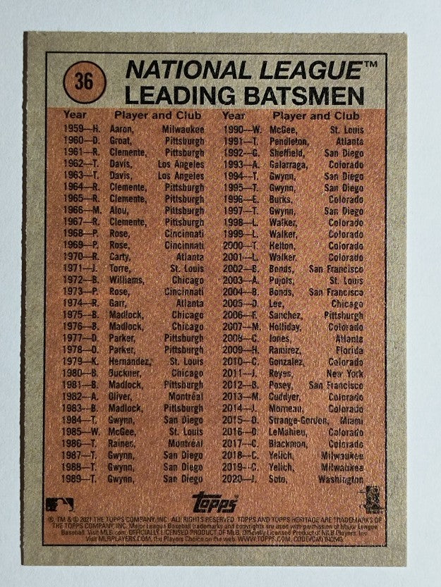 2021 Topps Heritage #36 Juan Soto IA