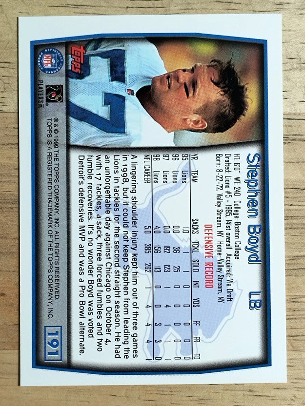 1999 Topps #191 Stephen Boyd