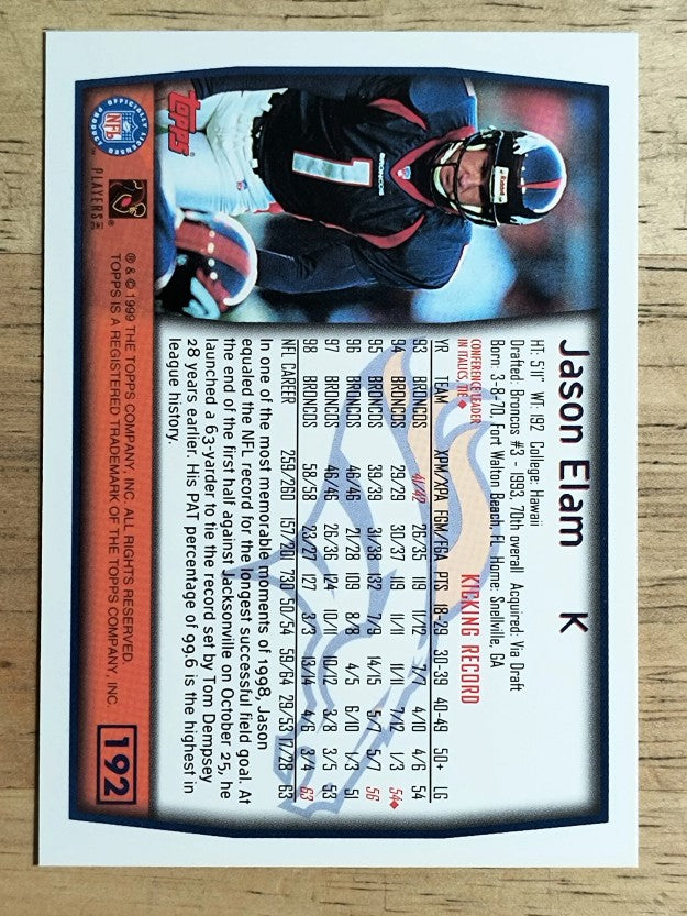1999 Topps #192 Jason Elam