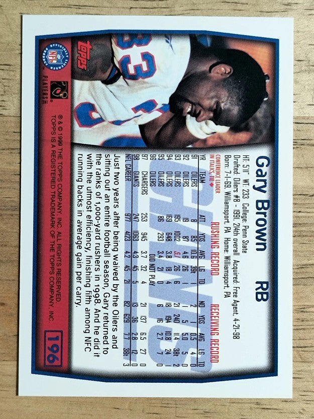 1999 Topps #196 Gary Brown