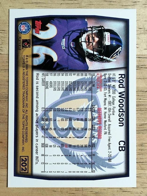 1999 Topps #202 Rod Woodson