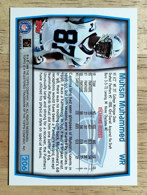 1999 Topps #206 Muhsin Muhammad