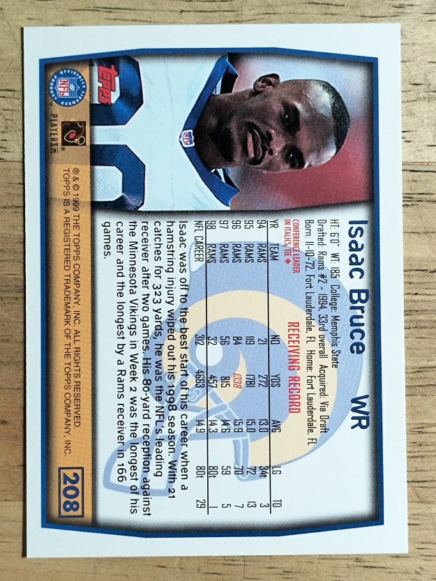 1999 Topps #208 Isaac Bruce