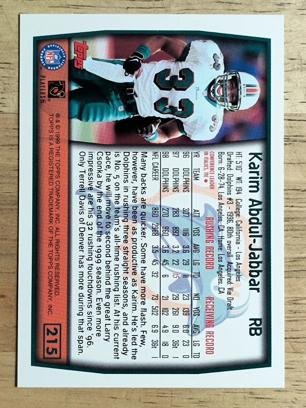 1999 Topps #215 Karim Abdul-Jabbar