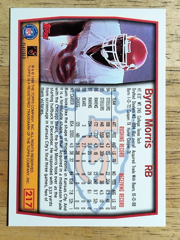 1999 Topps #217 Byron Bam Morris