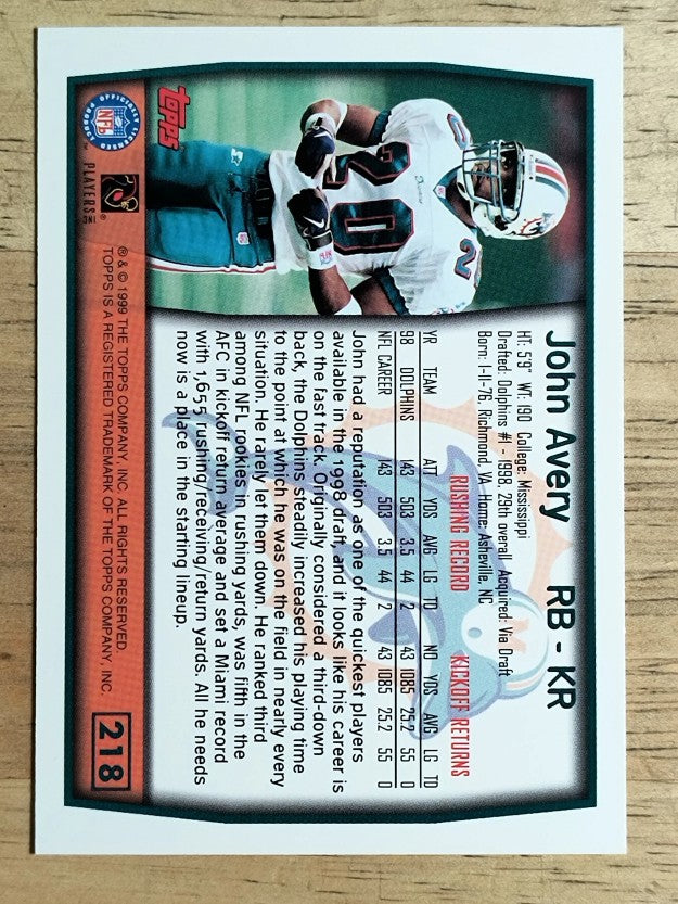1999 Topps #218 John Avery