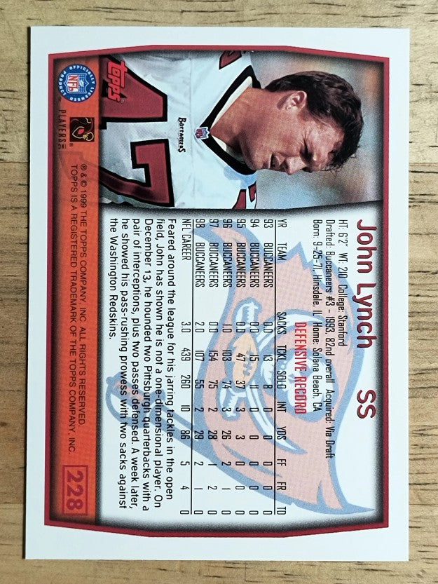 1999 Topps #228 John Lynch