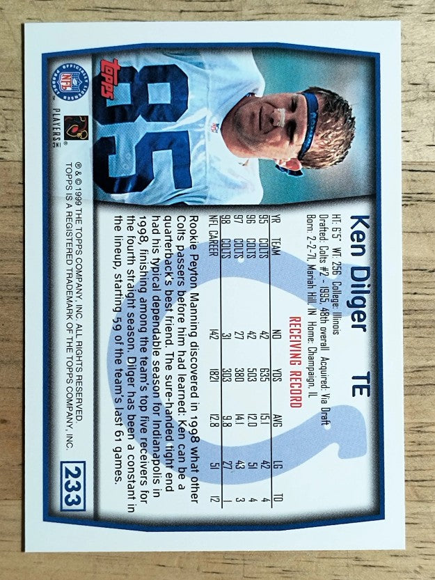 1999 Topps #233 Ken Dilger