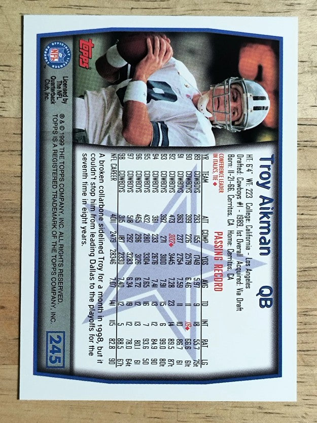 1999 Topps #245 Troy Aikman