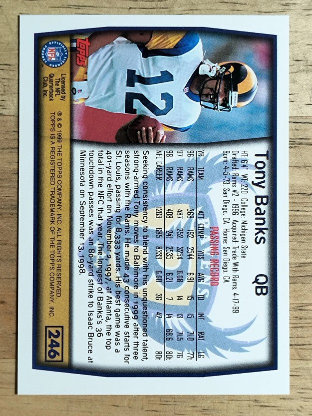 1999 Topps #246 Tony Banks
