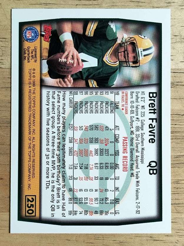 1999 Topps #250 Brett Favre