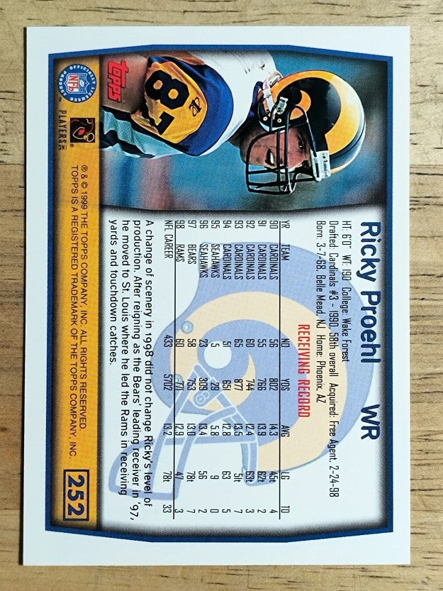 1999 Topps #252 Ricky Proehl