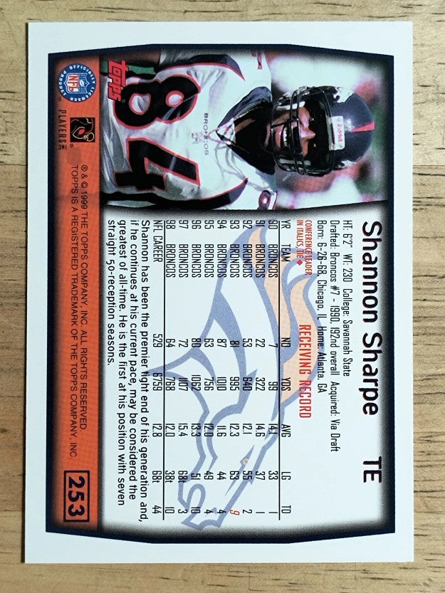 1999 Topps #253 Shannon Sharpe
