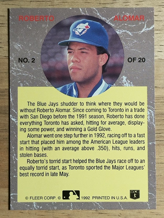 1992 Ultra All-Stars #2 Roberto Alomar