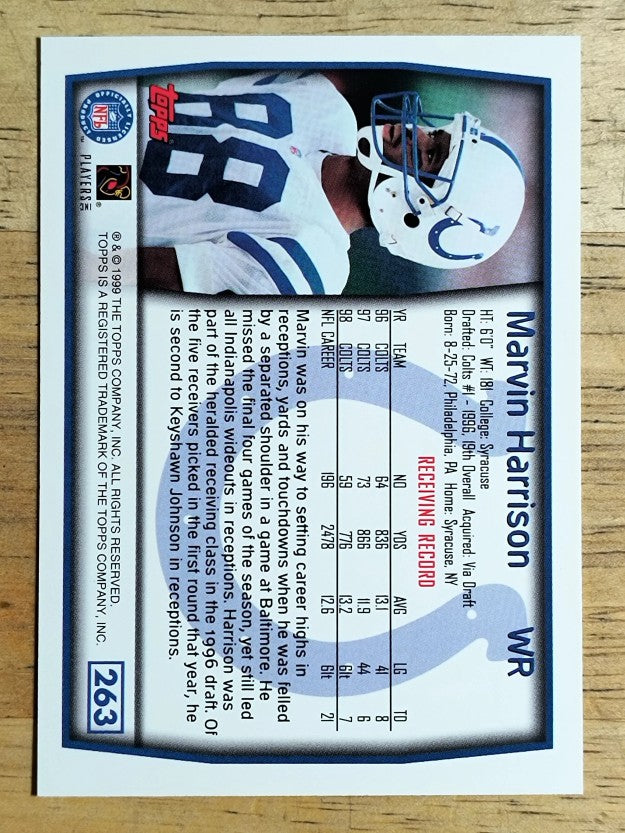 1999 Topps #263 Marvin Harrison