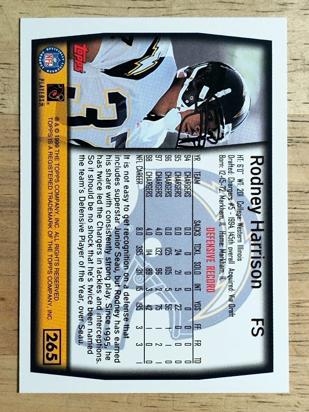 1999 Topps #265 Rodney Harrison
