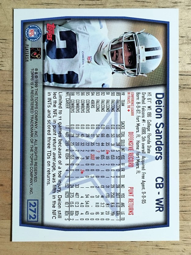 1999 Topps #272 Deion Sanders