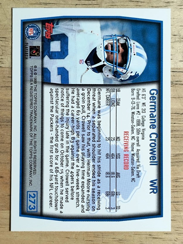 1999 Topps #273 Germane Crowell