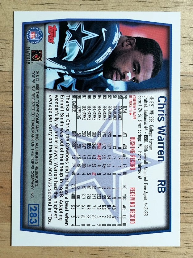1999 Topps #283 Chris Warren