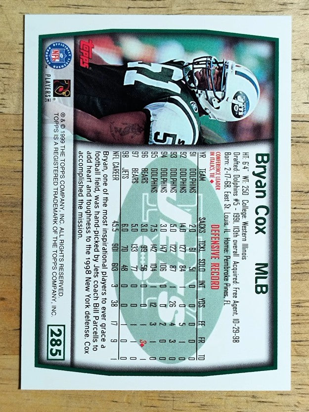 1999 Topps #285 Bryan Cox