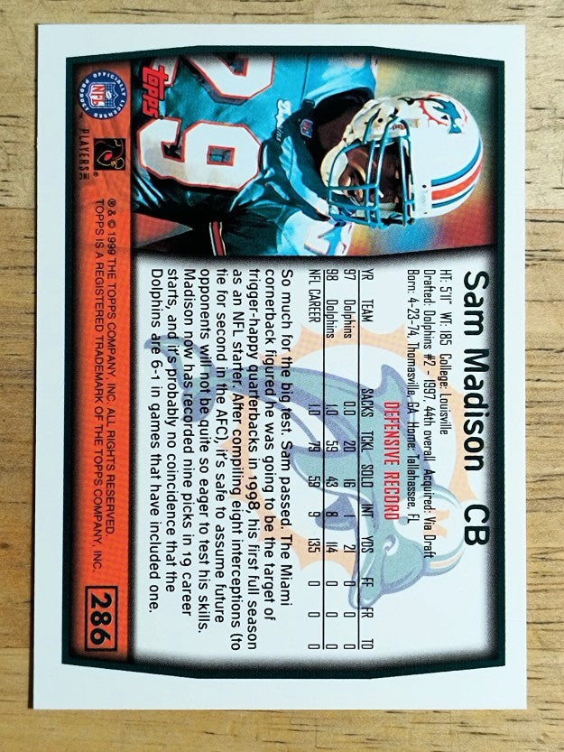 1999 Topps #286 Sam Madison