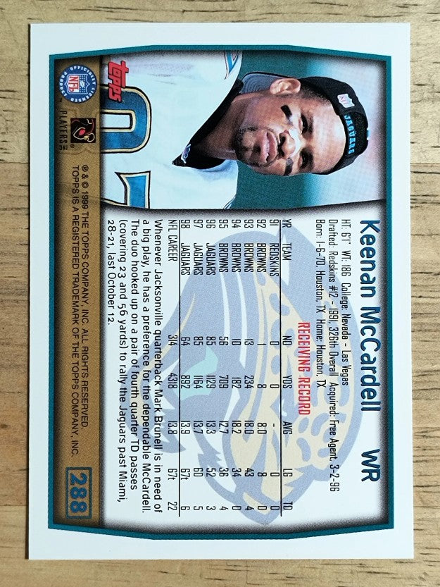 1999 Topps #288 Keenan McCardell