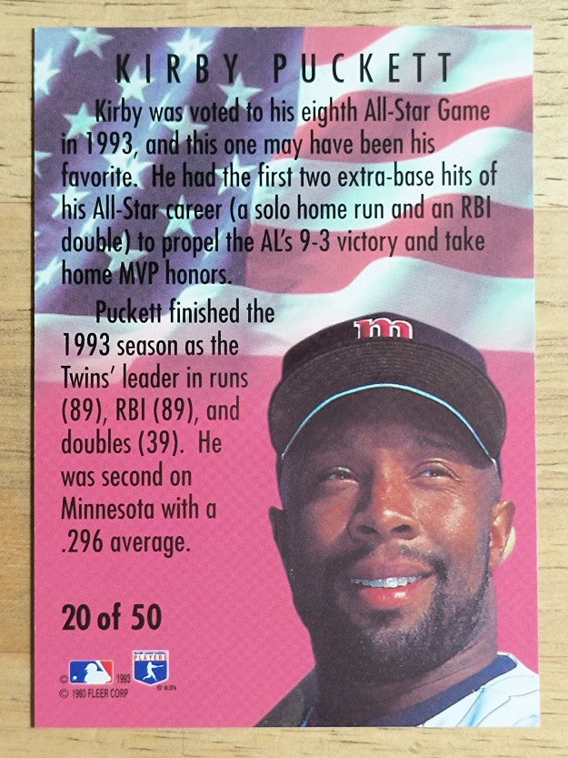 1994 Fleer All-Stars #20 Kirby Puckett
