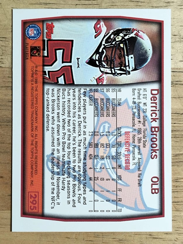 1999 Topps #295 Derrick Brooks