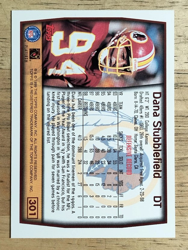 1999 Topps #301 Dana Stubblefield