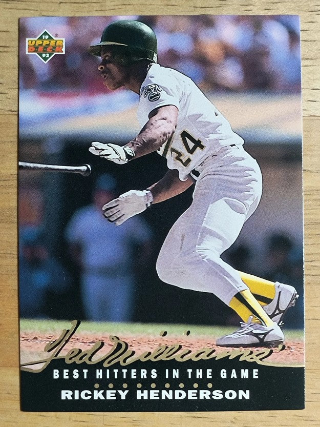 1992 Upper Deck Williams Best #T7 Rickey Henderson