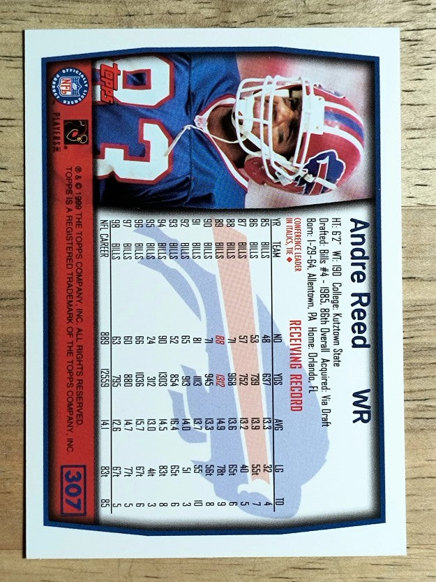1999 Topps #307 Andre Reed