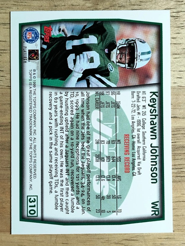 1999 Topps #310 Keyshawn Johnson