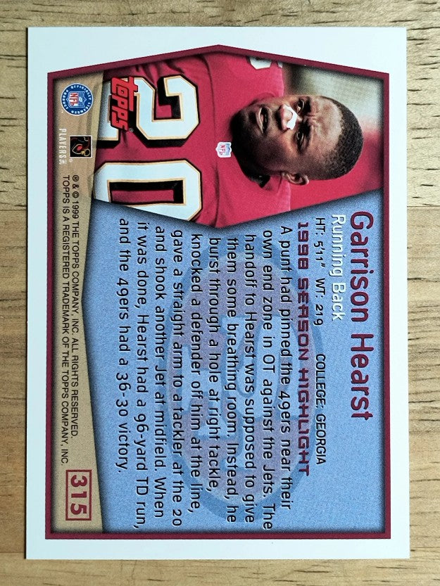 1999 Topps #315 Garrison Hearst SH