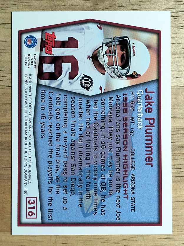 1999 Topps #316 Jake Plummer SH