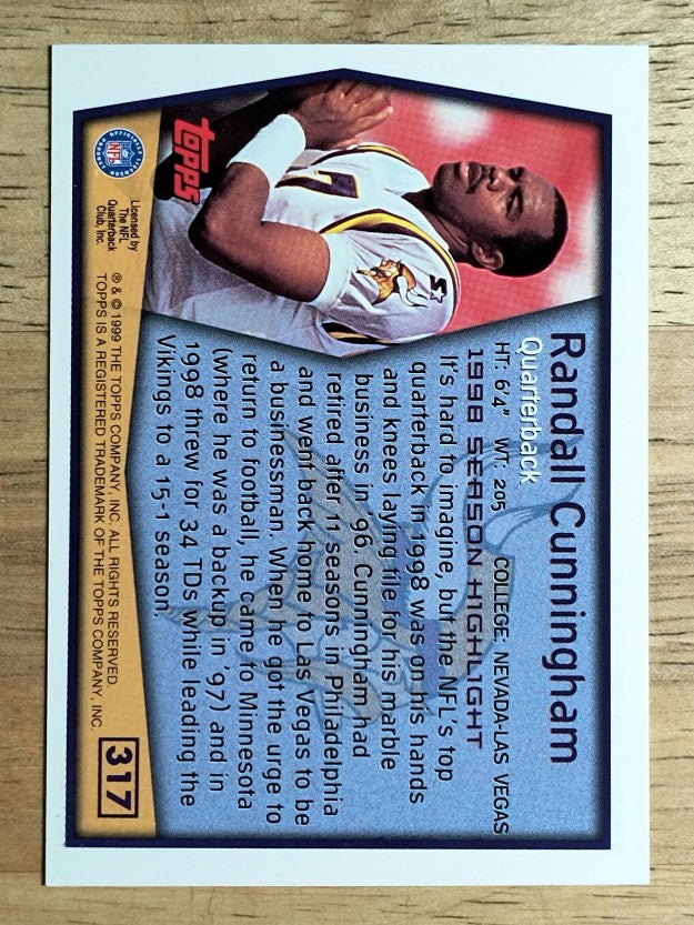 1999 Topps #317 Randall Cunningham SH