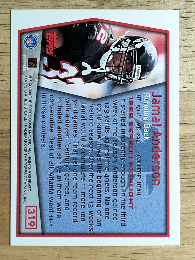 1999 Topps #319 Jamal Anderson SH