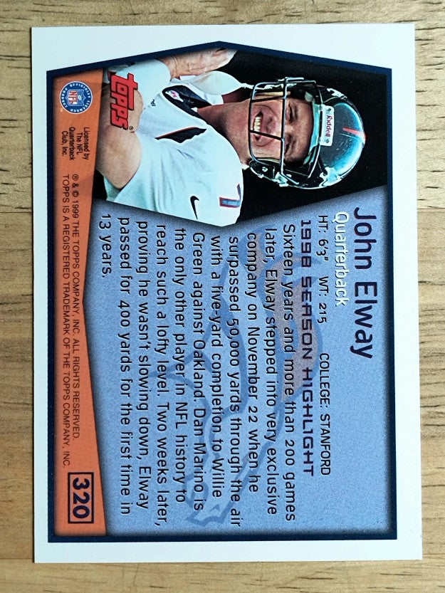 1999 Topps #320 John Elway SH