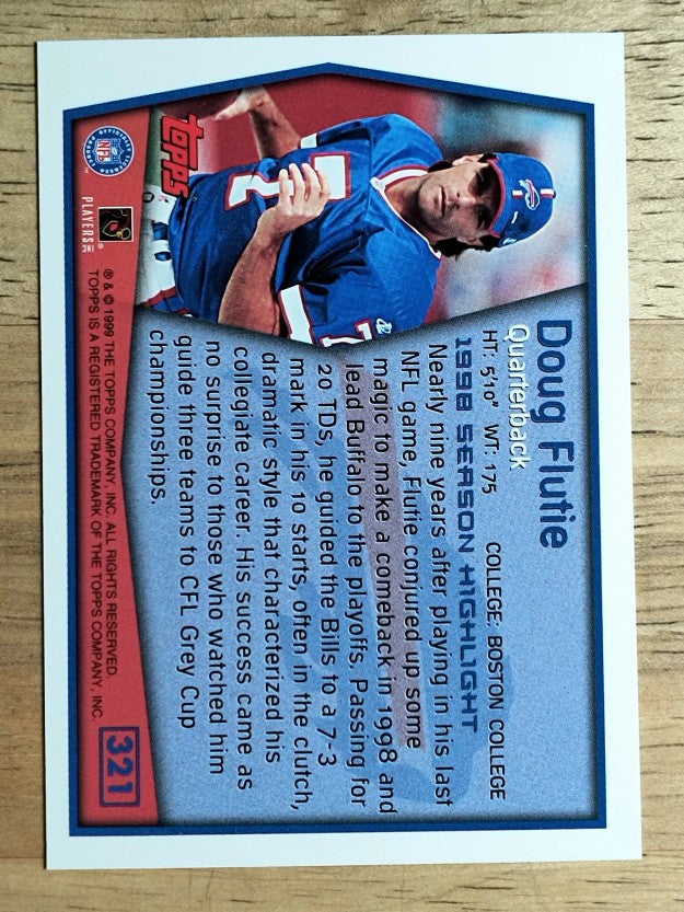 1999 Topps #321 Doug Flutie SH