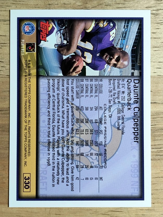 1999 Topps #330 Daunte Culpepper RC