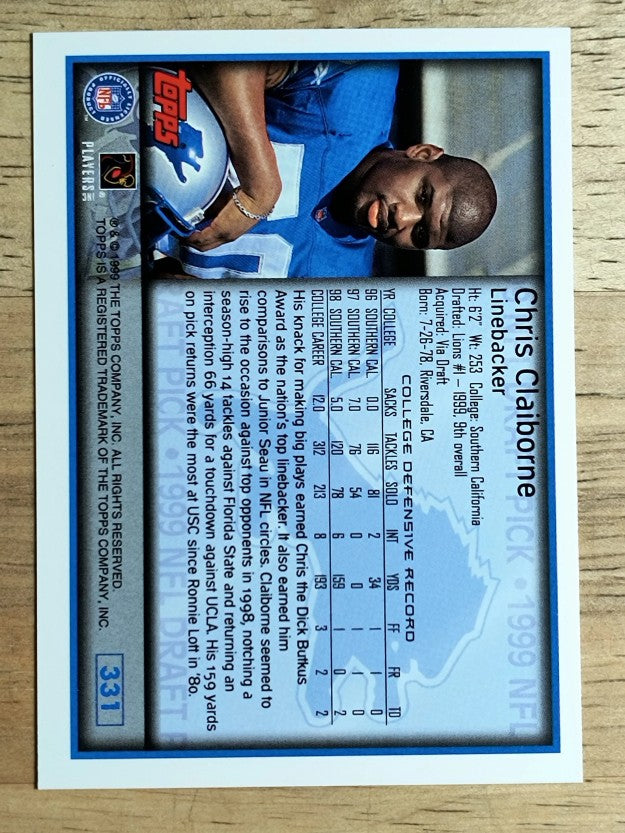 1999 Topps #331 Chris Claiborne RC