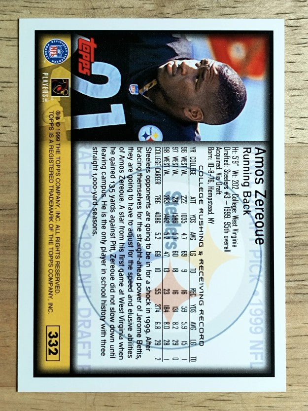 1999 Topps #332 Amos Zereoue RC
