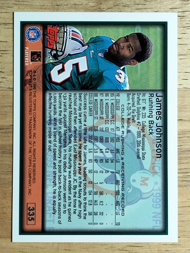1999 Topps #335 James Johnson RC