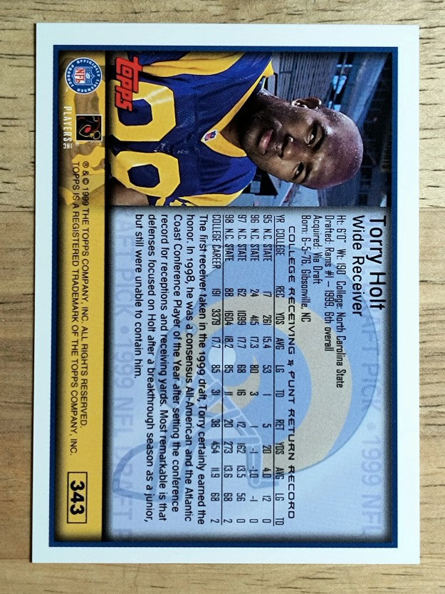 1999 Topps #343 Torry Holt RC