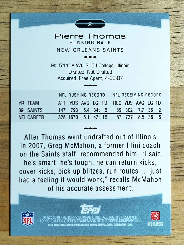 2010 Topps Platinum #2 Pierre Thomas
