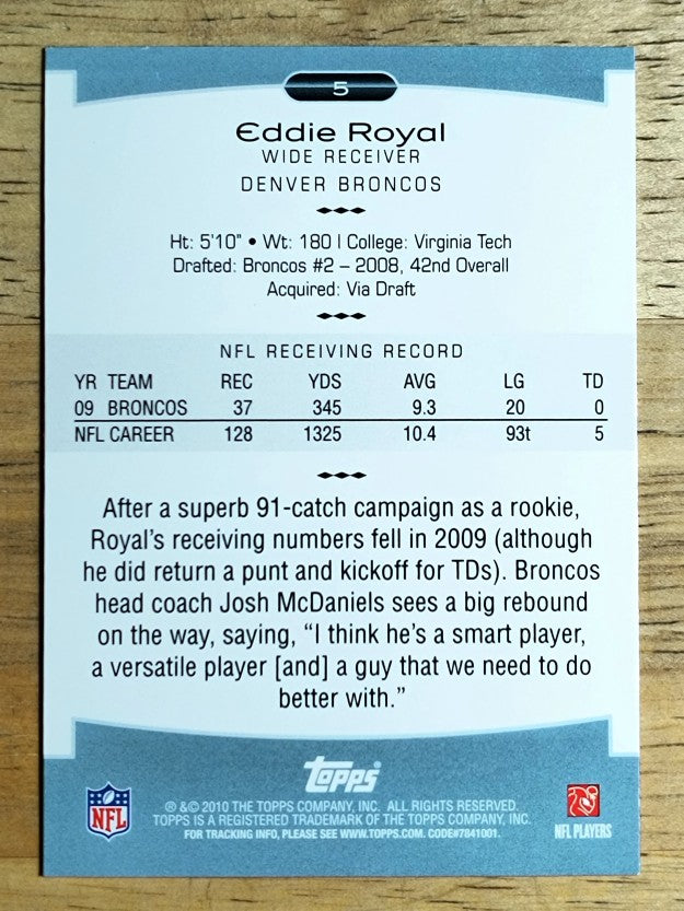 2010 Topps Platinum #5 Eddie Royal