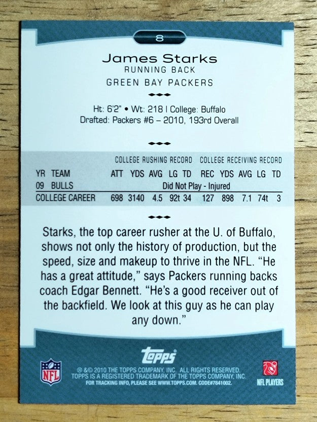 2010 Topps Platinum #8 James Starks RC