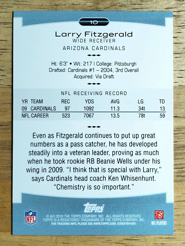2010 Topps Platinum #10 Larry Fitzgerald