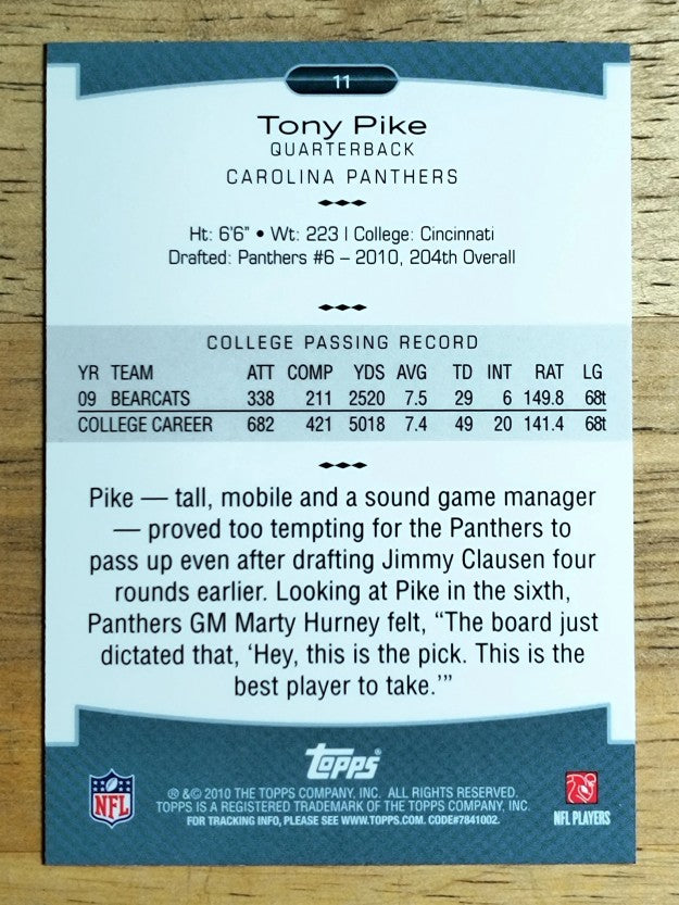 2010 Topps Platinum #11 Tony Pike RC